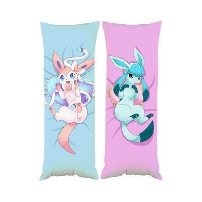 Подушка дакімакура Гласеон Сільвеон pokemon декоративна ростова подушка для обіймання D100-1265-1266 фото