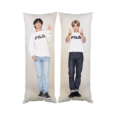 Подушка дакімакура K-pop BTS БТС Техен та Чимін декоративна ростова подушка для обіймання D100-2443-2444 фото