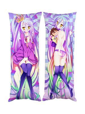 Подушка дакімакура Широ Немає гри немає життя No Game No Life декоративна ростова подушка для обіймання двостороння D100-2061-2062 фото