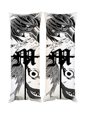 Подушка дакімакура Лайт Кіра Мелло Зошит смерті Death Note декоративна ростова подушка для обіймання двостороння D100-1485-1485 фото